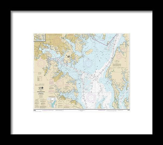 A beuatiful Framed Print of the Nautical Chart-12278 Chesapeake Bay Approaches-Baltimore Harbor by SeaKoast