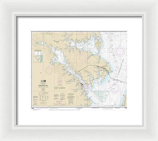 Nautical Chart-12282 Chesapeake Bay Severn-magothy Rivers - Framed Print