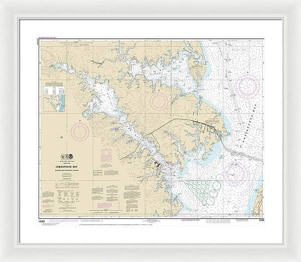 Nautical Chart-12282 Chesapeake Bay Severn-magothy Rivers - Framed Print