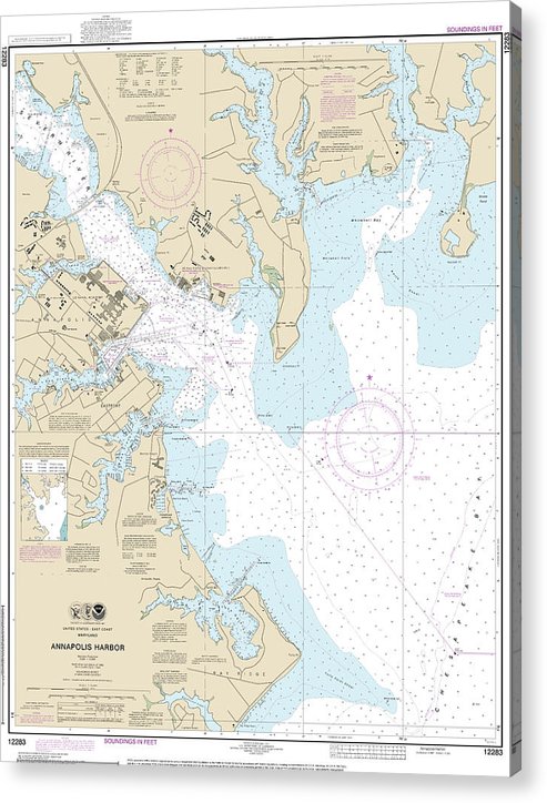 Nautical Chart-12283 Annapolis Harbor  Acrylic Print