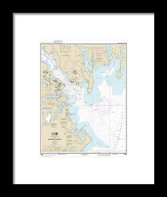 A beuatiful Framed Print of the Nautical Chart-12283 Annapolis Harbor by SeaKoast