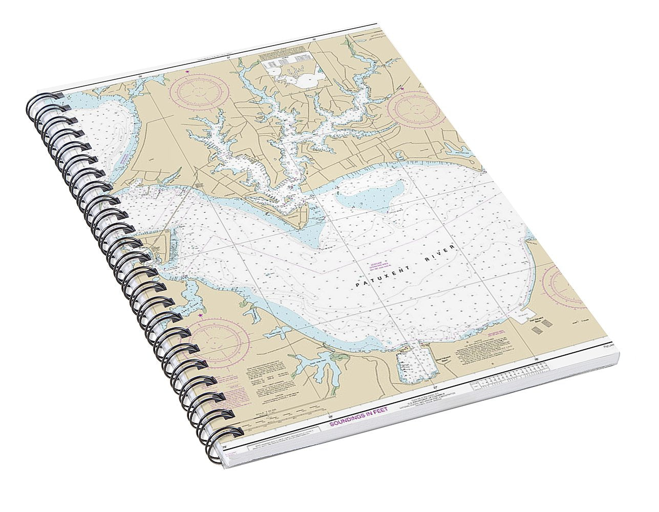 Nautical Chart-12284 Patuxent River Solomons Lsland-vicinity - Spiral Notebook