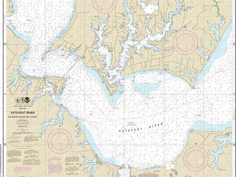 Nautical Chart 12284 Patuxent River Solomons Lsland Vicinity Puzzle