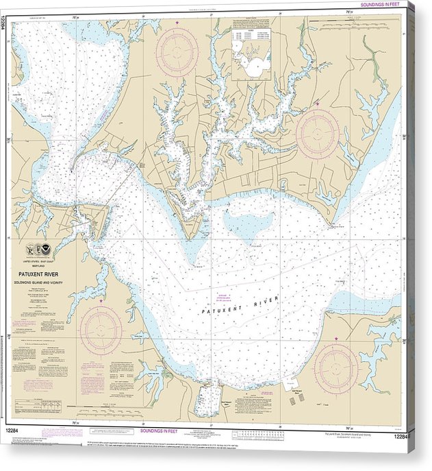 Nautical Chart-12284 Patuxent River Solomons Lsland-Vicinity  Acrylic Print