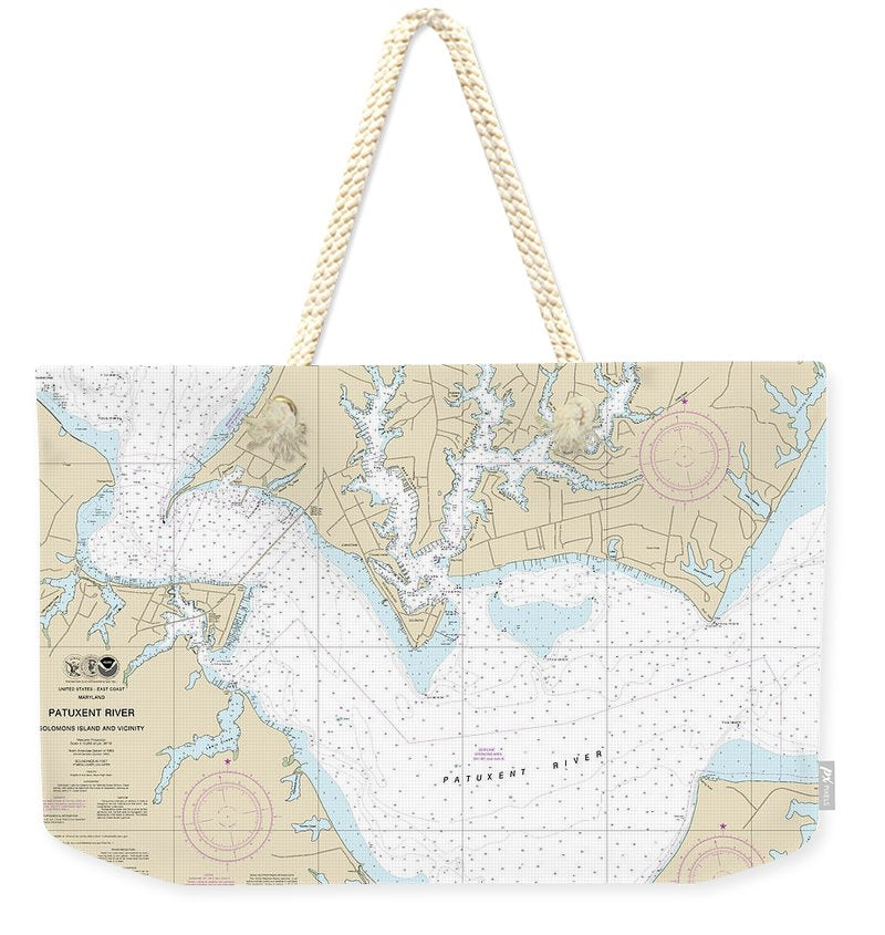 Nautical Chart-12284 Patuxent River Solomons Lsland-vicinity - Weekender Tote Bag