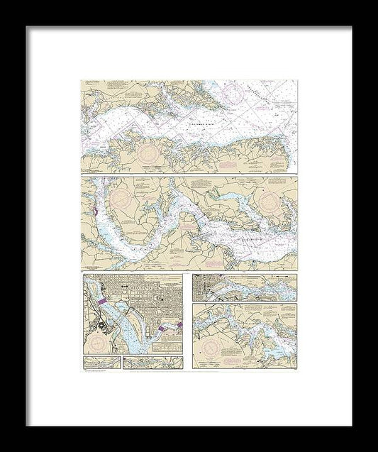 A beuatiful Framed Print of the Nautical Chart-12285 Potomac River, District-Columbia by SeaKoast