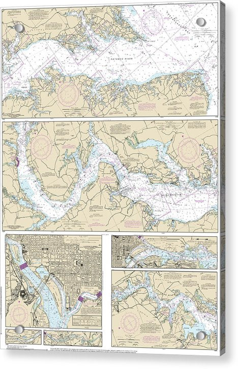 Nautical Chart-12285 Potomac River, District-columbia - Acrylic Print