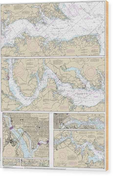 Nautical Chart-12285 Potomac River, District-Columbia Wood Print