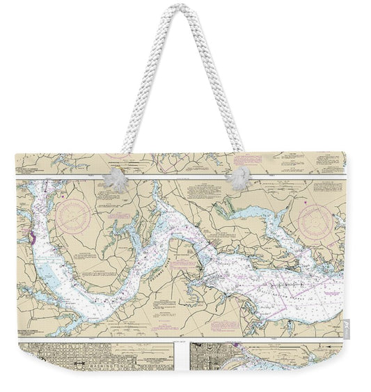 Nautical Chart-12285 Potomac River, District-columbia - Weekender Tote Bag