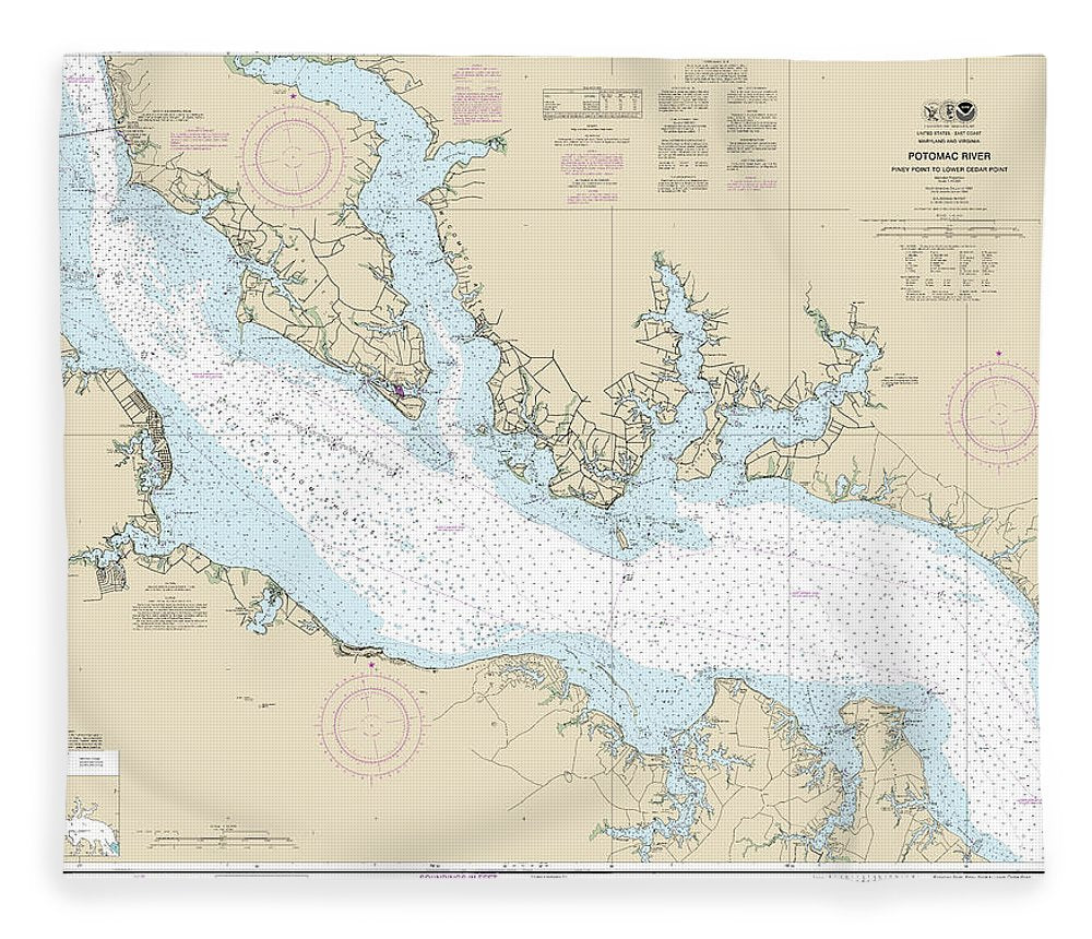 Nautical Chart 12286 Potomac River Piney Point Lower Cedar Point Blanket
