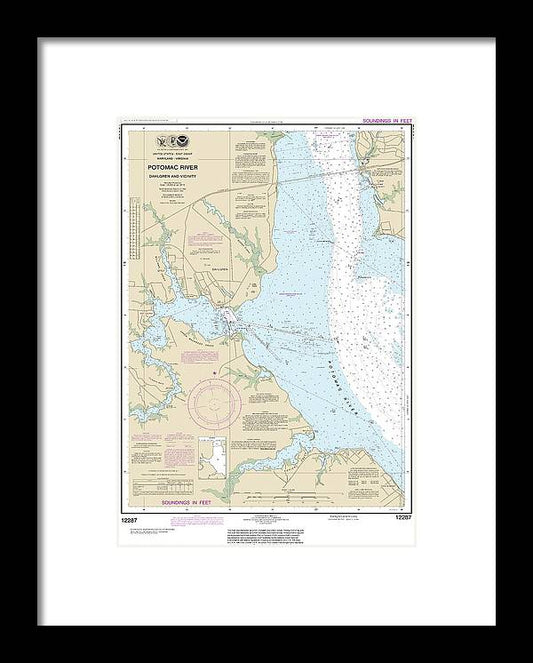 A beuatiful Framed Print of the Nautical Chart-12287 Potomac River Dahlgren-Vicinity by SeaKoast