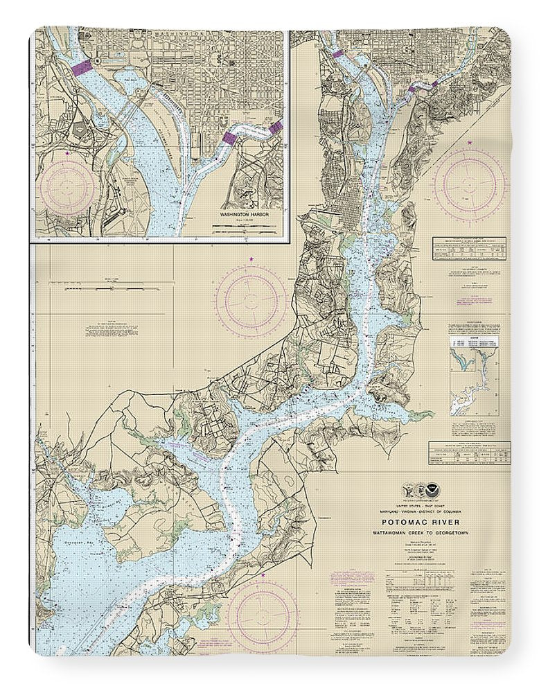 Nautical Chart-12289 Potomac River Mattawoman Creek-georgetown, Washington Harbor - Blanket