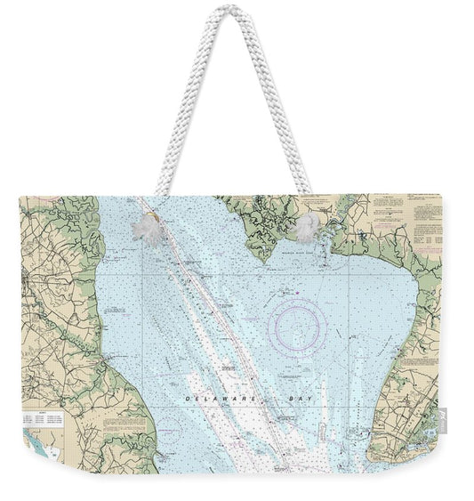 Nautical Chart-12304 Delaware Bay - Weekender Tote Bag