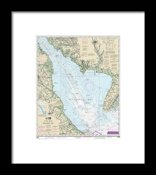 A beuatiful Framed Print of the Nautical Chart-12304 Delaware Bay by SeaKoast
