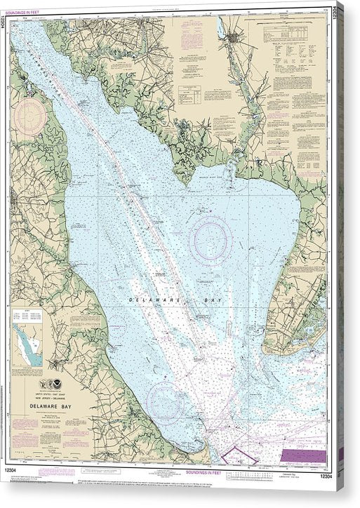 Nautical Chart-12304 Delaware Bay  Acrylic Print