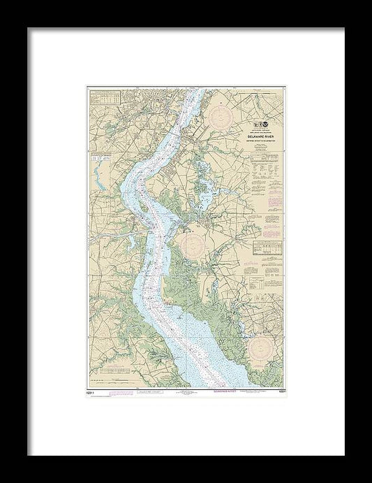 A beuatiful Framed Print of the Nautical Chart-12311 Delaware River Smyrna River-Wilmington by SeaKoast