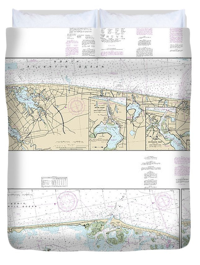 Nautical Chart-12324 Intracoastal Waterway Sandy Hook-little Egg Harbor - Duvet Cover