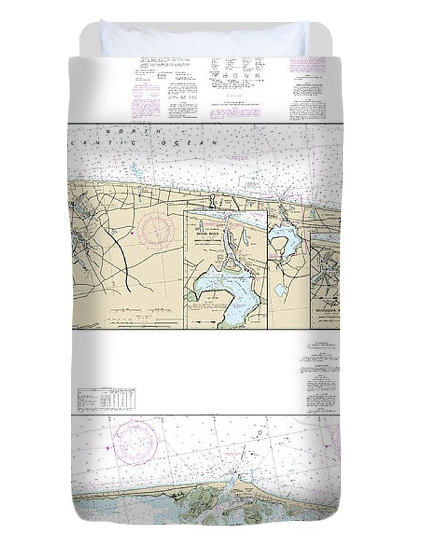 Nautical Chart-12324 Intracoastal Waterway Sandy Hook-little Egg Harbor - Duvet Cover