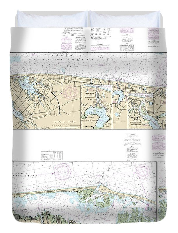 Nautical Chart-12324 Intracoastal Waterway Sandy Hook-little Egg Harbor - Duvet Cover