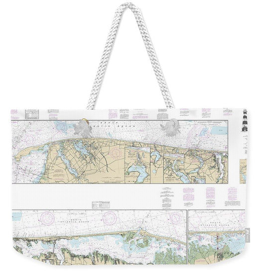 Nautical Chart-12324 Intracoastal Waterway Sandy Hook-little Egg Harbor - Weekender Tote Bag