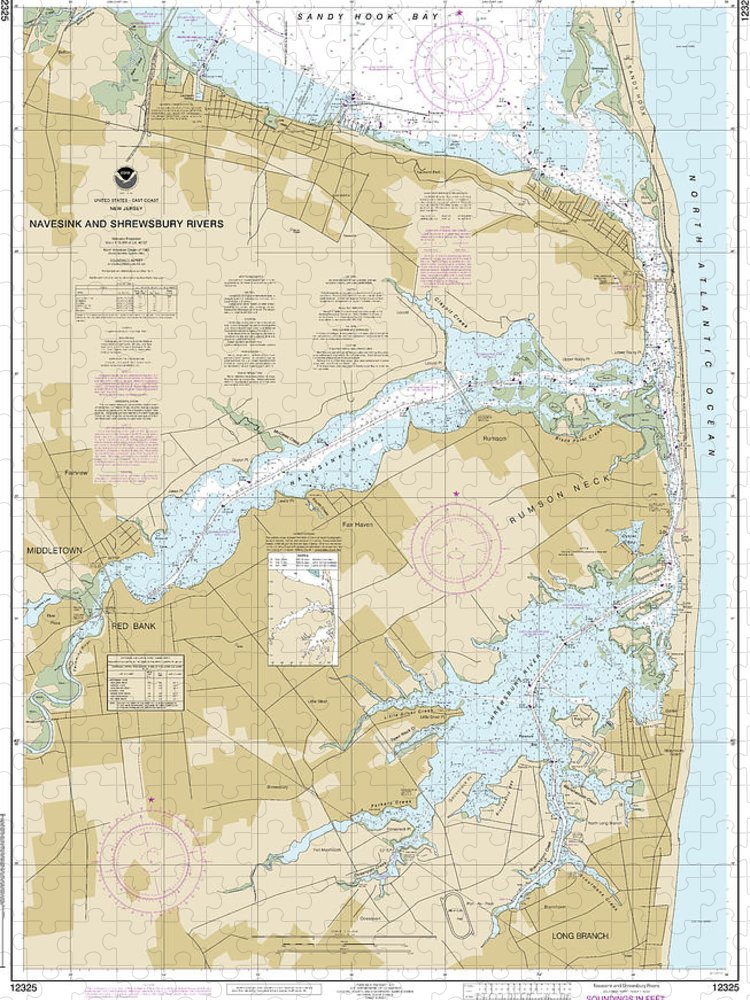 Nautical Chart 12325 Navesink Shrewsbury Rivers Puzzle