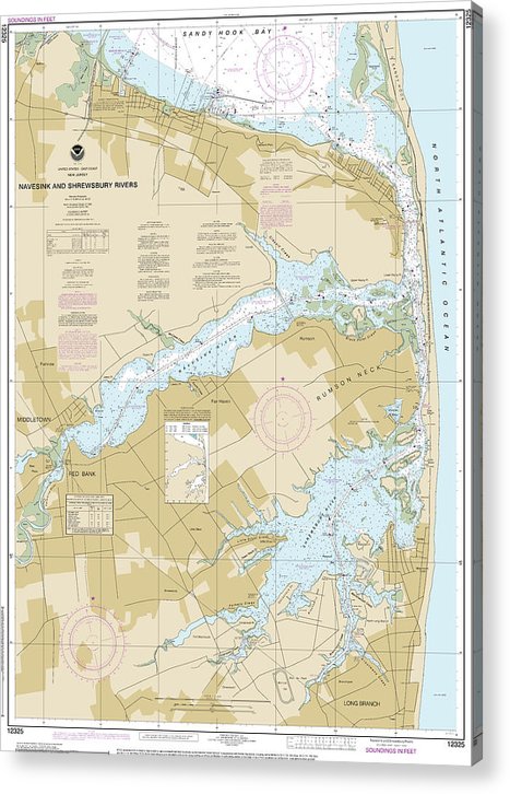 Nautical Chart-12325 Navesink-Shrewsbury Rivers  Acrylic Print