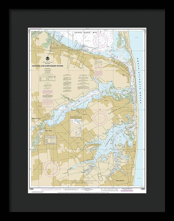 Nautical Chart-12325 Navesink-shrewsbury Rivers - Framed Print