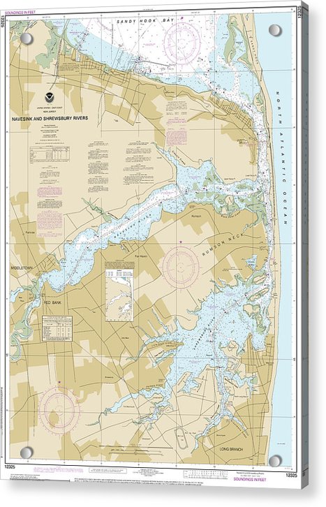 Nautical Chart-12325 Navesink-shrewsbury Rivers - Acrylic Print