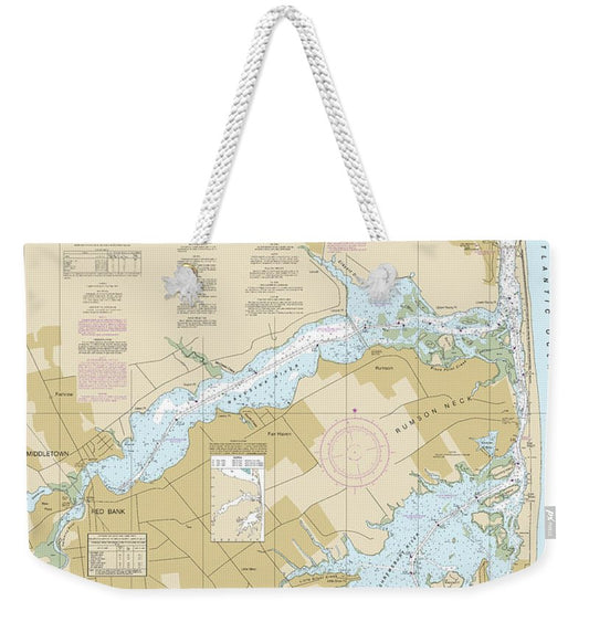Nautical Chart-12325 Navesink-shrewsbury Rivers - Weekender Tote Bag