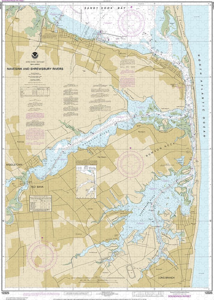 Nautical Chart-12325 Navesink-shrewsbury Rivers - Puzzle
