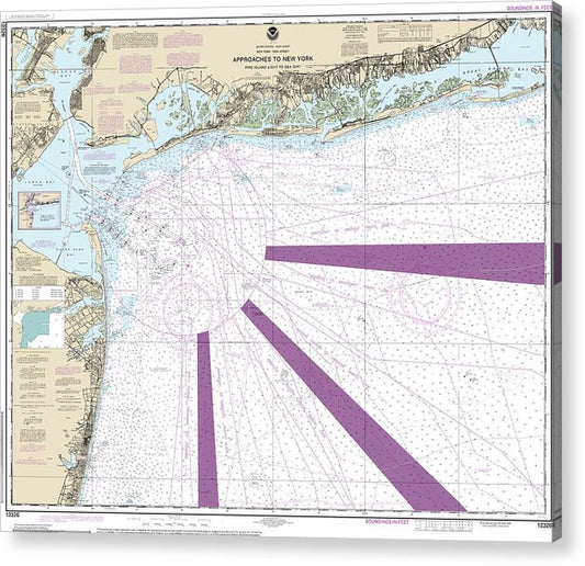 Nautical Chart-12326 Approaches-New York Fire Lsland Light-Sea Girt  Acrylic Print
