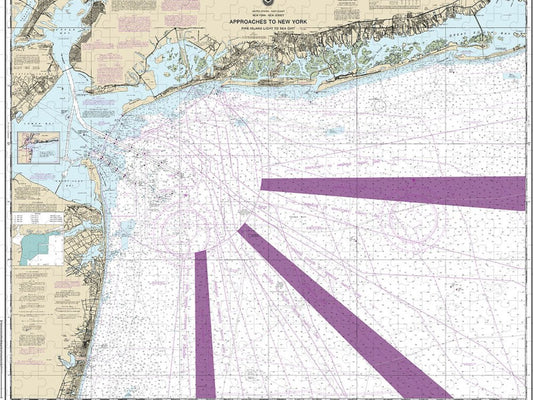 Nautical Chart 12326 Approaches New York Fire Lsland Light Sea Girt Puzzle