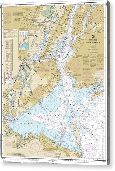 Nautical Chart-12327 New York Harbor  Acrylic Print