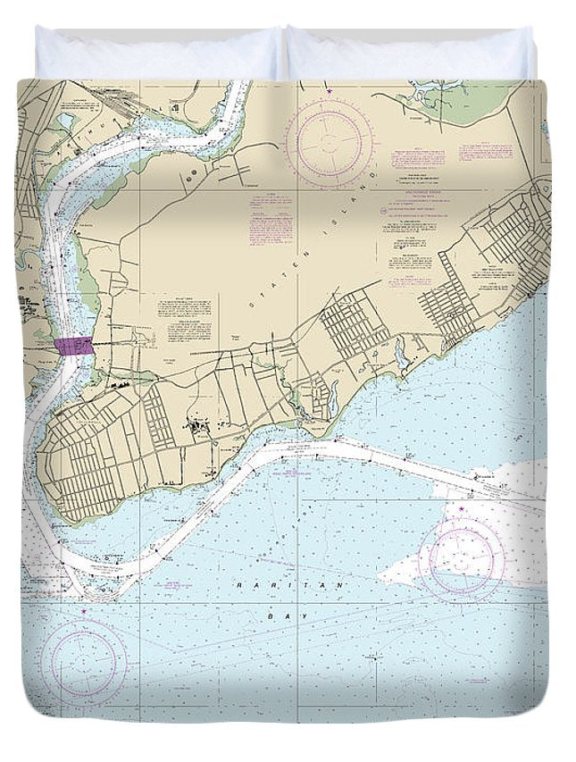 Nautical Chart-12331 Raritan Bay-southern Part-arthur Kill - Duvet Cover