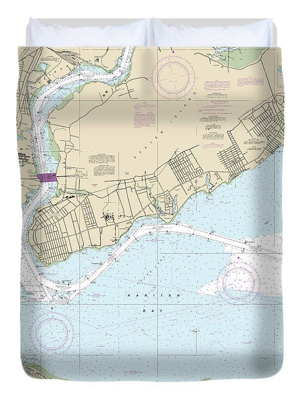 Nautical Chart-12331 Raritan Bay-southern Part-arthur Kill - Duvet Cover