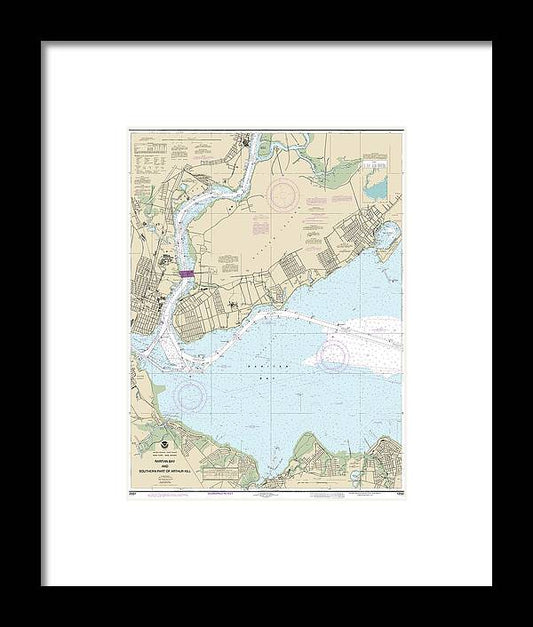 A beuatiful Framed Print of the Nautical Chart-12331 Raritan Bay-Southern Part-Arthur Kill by SeaKoast