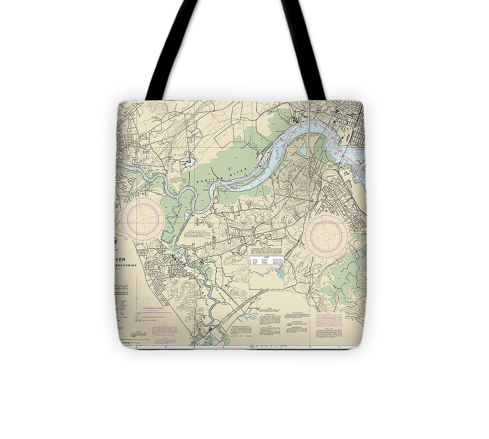 Nautical Chart 12332 Raritan River Raritan Bay New Brunswick Tote Bag