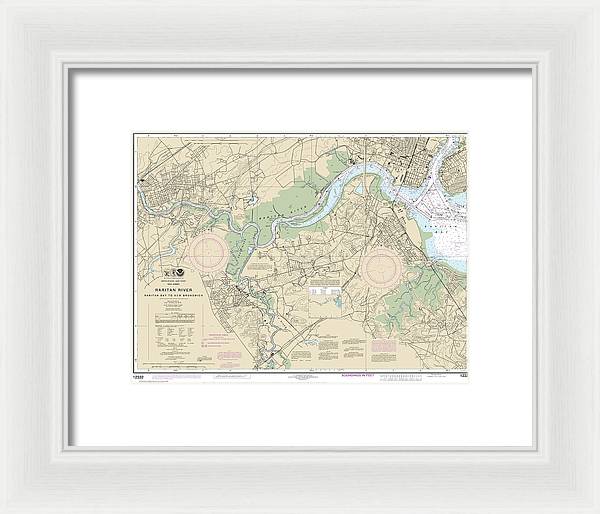 Nautical Chart-12332 Raritan River Raritan Bay-new Brunswick - Framed Print