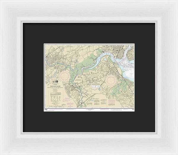 Nautical Chart-12332 Raritan River Raritan Bay-new Brunswick - Framed Print