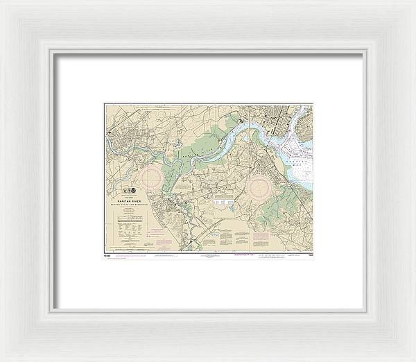 Nautical Chart-12332 Raritan River Raritan Bay-new Brunswick - Framed Print