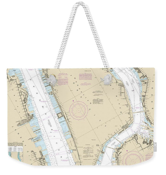 Nautical Chart-12335 Hudson-east Rivers Governors Island-67th Street - Weekender Tote Bag