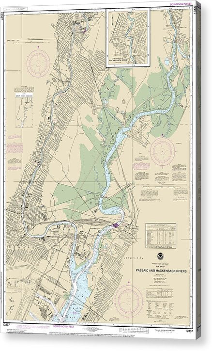 Nautical Chart-12337 Passaic-Hackensack Rivers  Acrylic Print