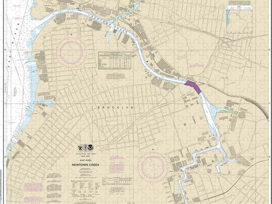 Nautical Chart 12338 East River Newtown Creek Puzzle