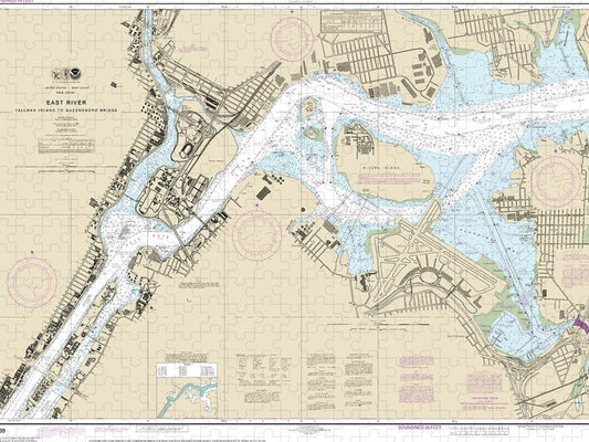 Nautical Chart 12339 East River Tallman Island Queensboro Bridge Puzzle