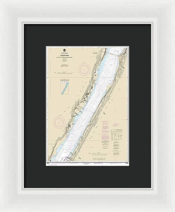 Nautical Chart-12341 Hudson River Days Point-george Washington Bridge - Framed Print