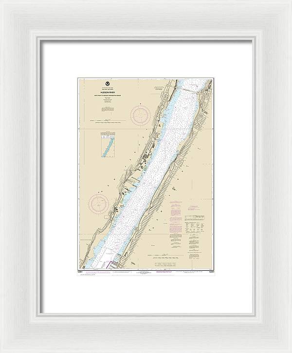 Nautical Chart-12341 Hudson River Days Point-george Washington Bridge - Framed Print