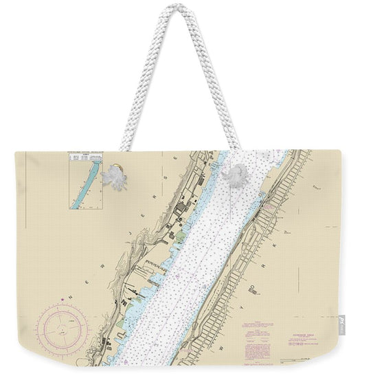 Nautical Chart-12341 Hudson River Days Point-george Washington Bridge - Weekender Tote Bag