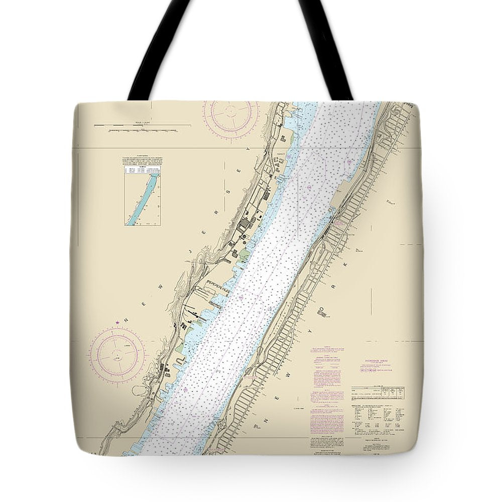 Nautical Chart-12341 Hudson River Days Point-george Washington Bridge - Tote Bag