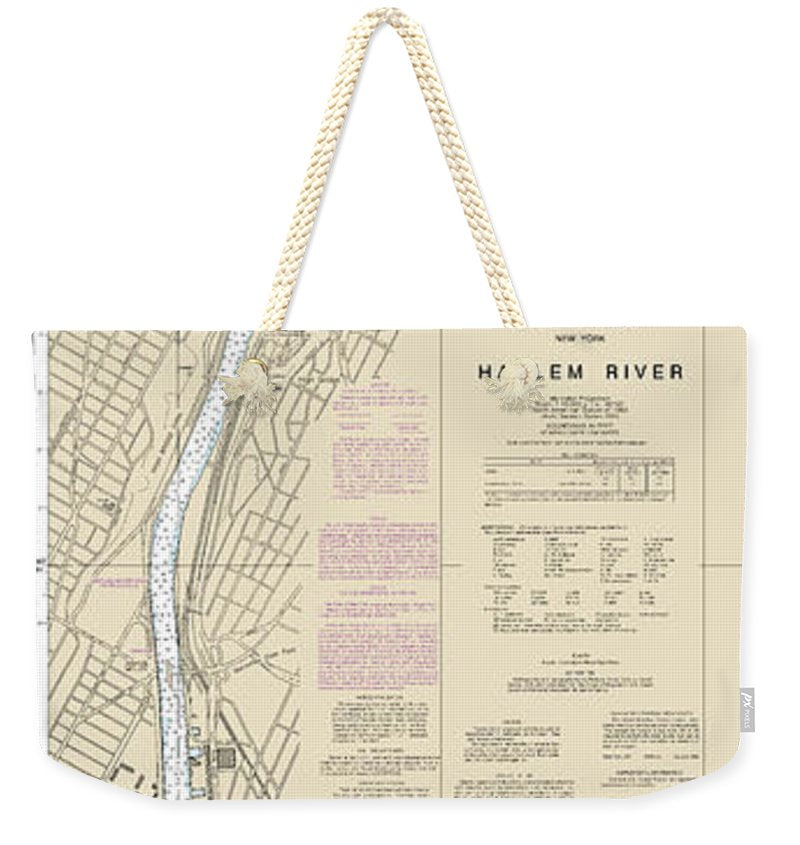 Nautical Chart-12342 Harlem River - Weekender Tote Bag