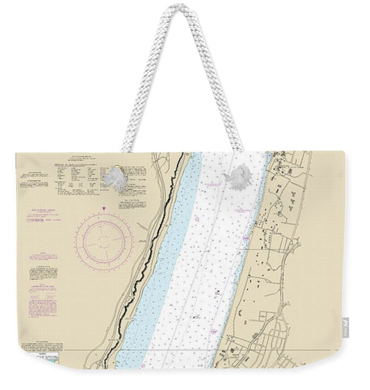 Nautical Chart-12345 Hudson River George Washington Bridge-yonkers - Weekender Tote Bag